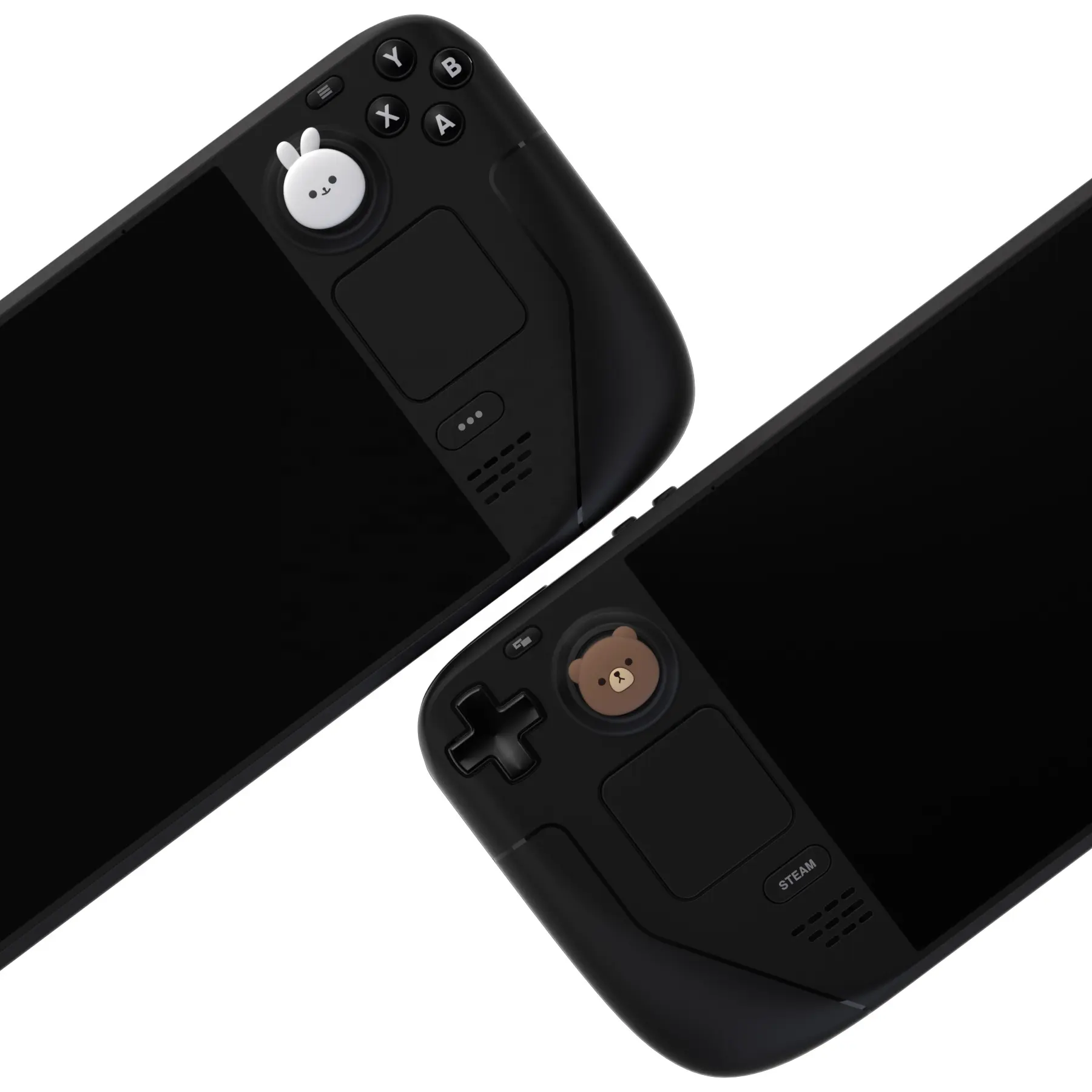 PlayVital Thumb Grips Bear & Bunny Cover - Joystick Caps For Steam Deck LCD & OLED