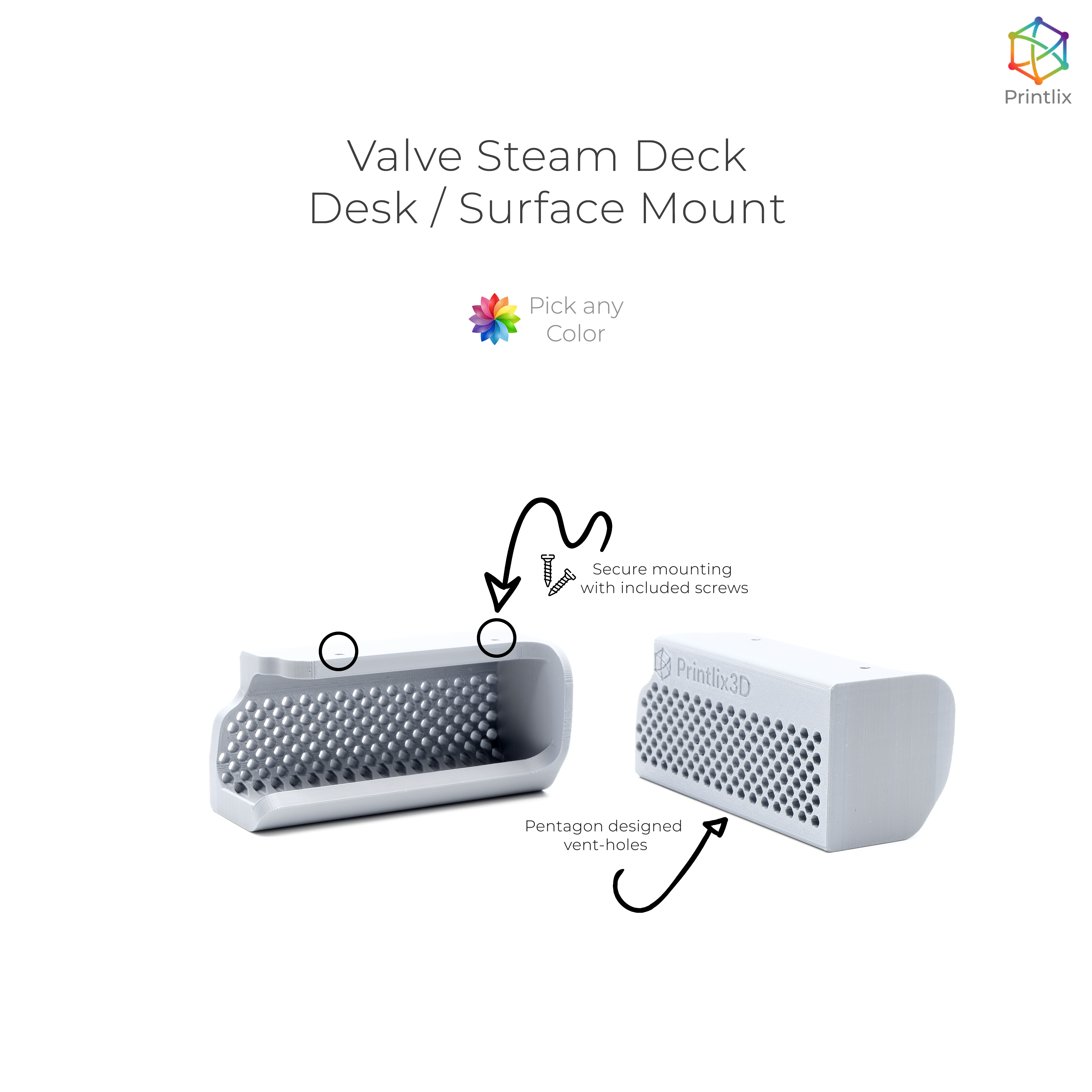 Steam Deck Under-Desk Mount