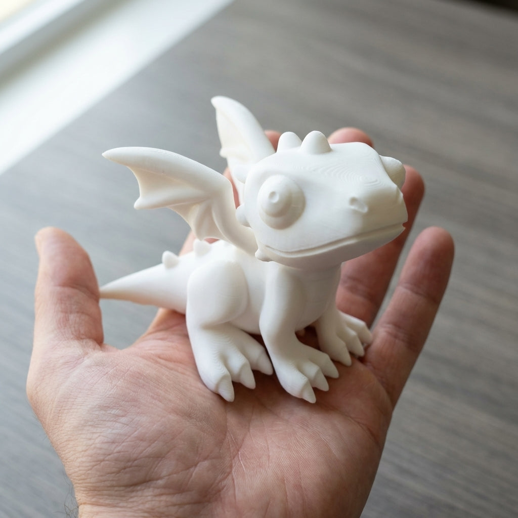 Dragon in hand for scale
