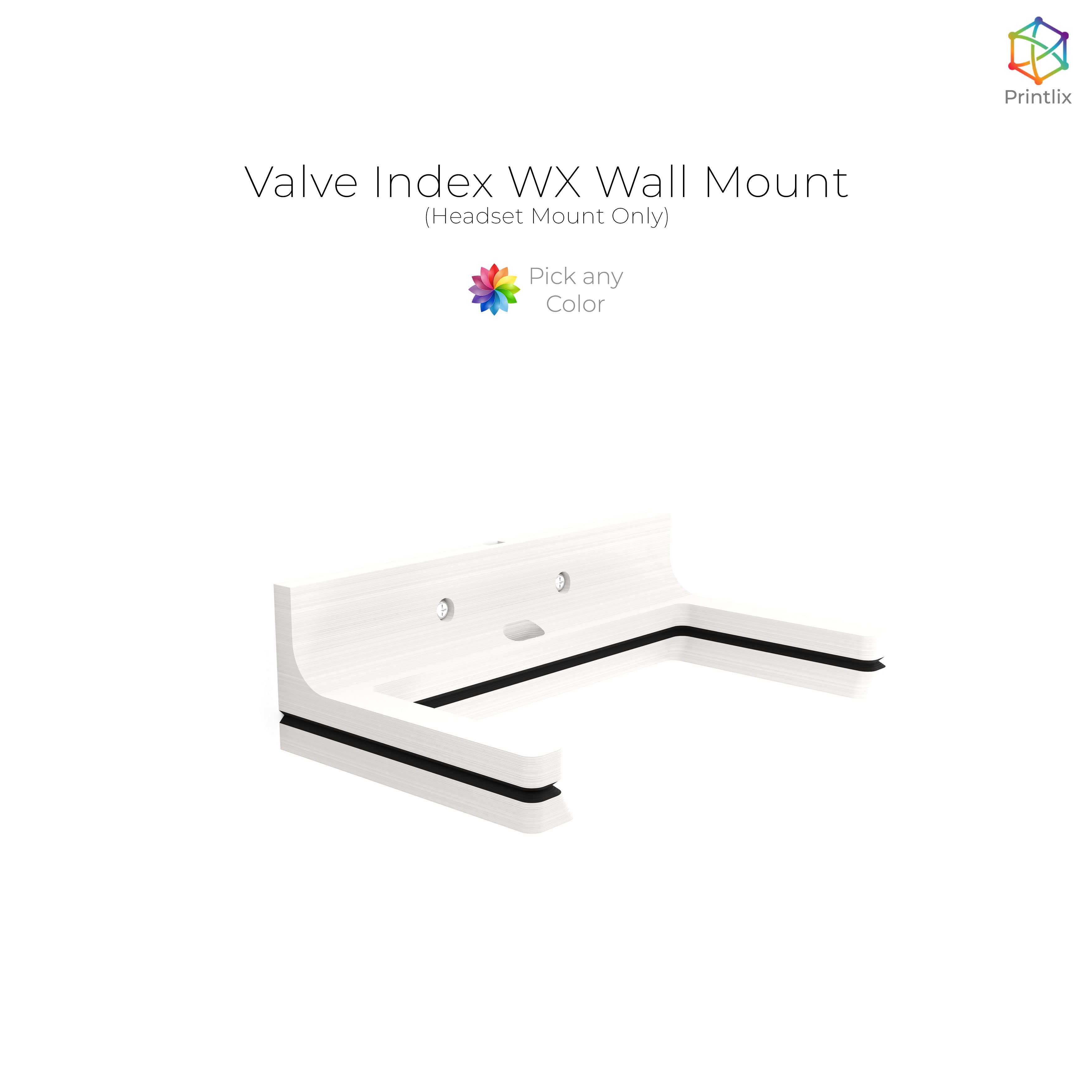 Valve Index WX Wall Mount for Valve Index Headset - PLA 3D Printed