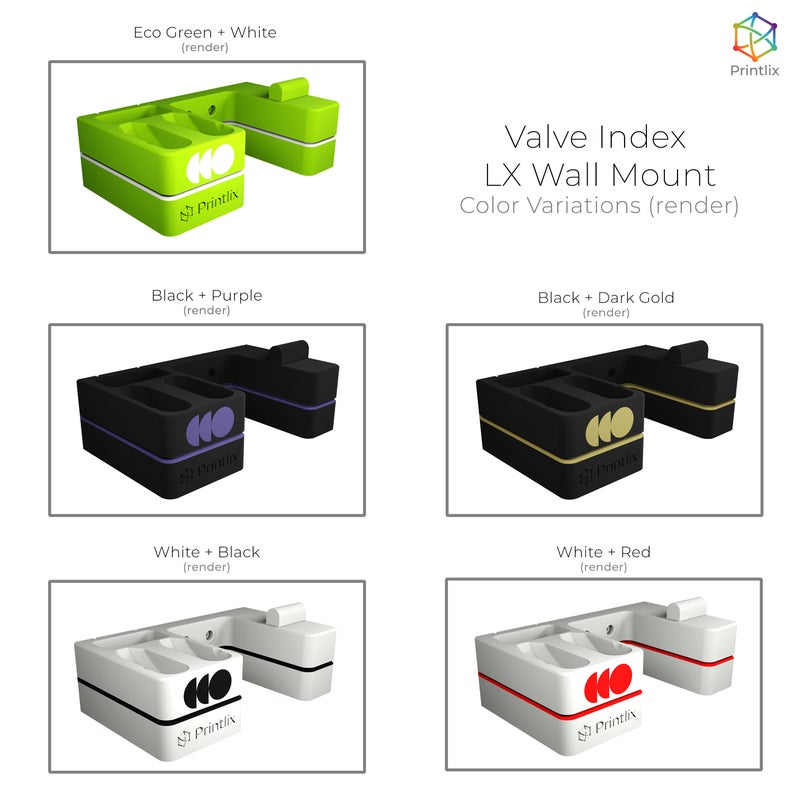 Valve Index LX Wall Mount- PLA 3D Printed