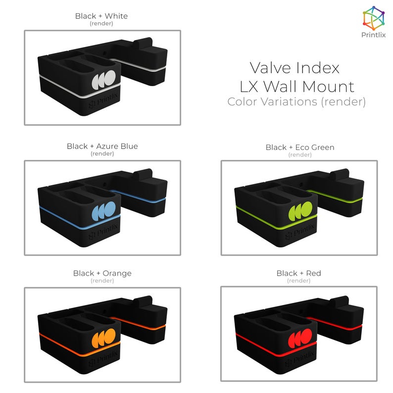 Valve Index LX Wall Mount- PLA 3D Printed