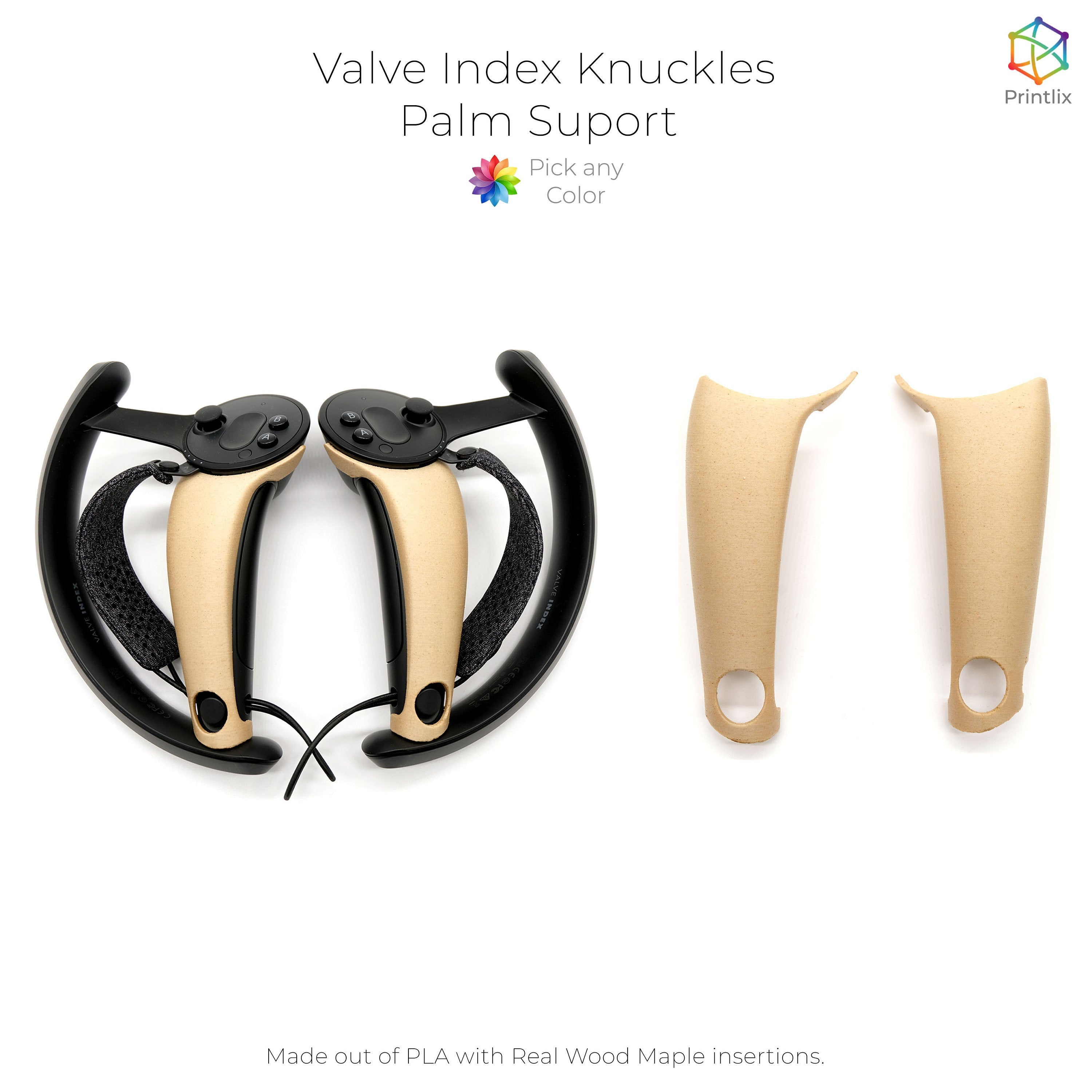 Valve Index Knuckles 2x Set Palm Support - PLA 3D Printed