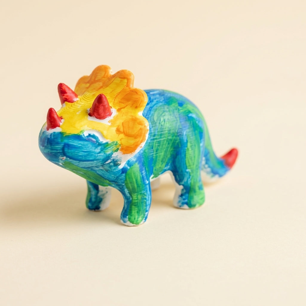 Painted triceratops - finished result example