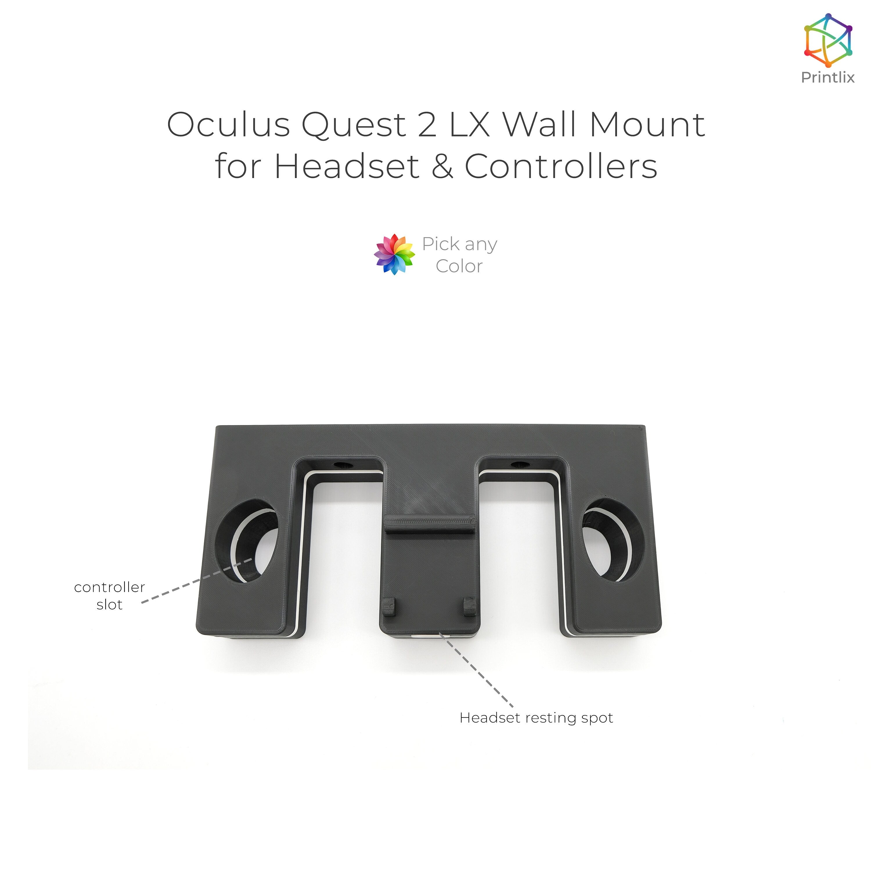 Oculus Quest 2 LX Wall Mount for Headset and Controllers