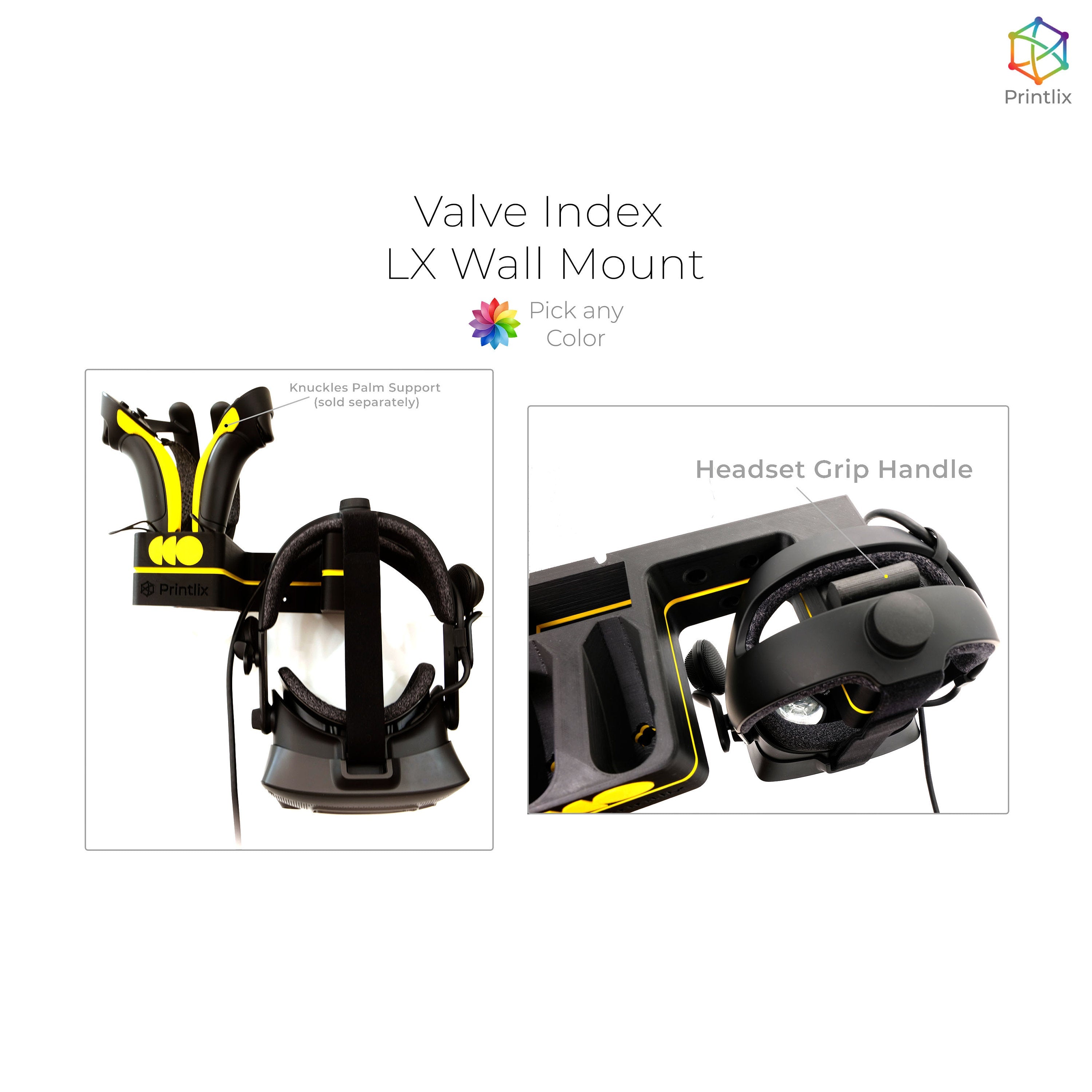 Valve Index LX Wall Mount- PLA 3D Printed